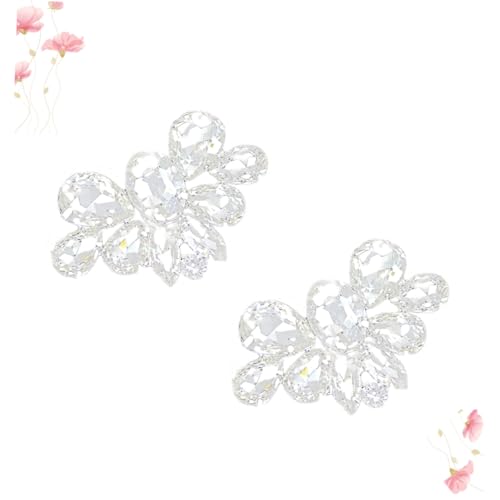 Veemoon 1 Paar Schuhschnallen Glitzernde Hochzeitsschuh Clips für Damen Schuhdekoration für Partys Besondere Anlässe Einfach Anzubringen Vielseitig für Verschiedene Schuharten von Veemoon