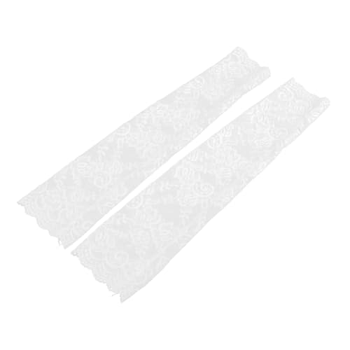 Veemoon 1paar Frauen Lace Arm Sleeves Uv-schutz Lange Fingerlose Handschuhe Mit Floralen Spitzen Für Hochzeiten Prom Und Fahrten Atmungsaktive Armprotektoren von Veemoon