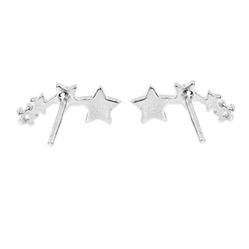 Veemoon 1 Paar Sterling Silber Stern Ohrringe für Damen Ohrstecker mit Schickem Design Hypoallergen Komfortabel von Veemoon