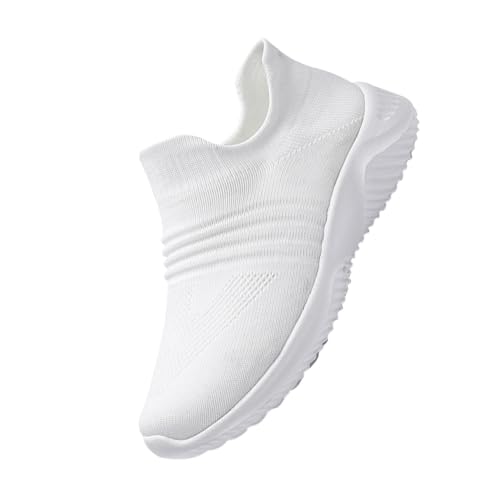 Veemoon 1 Paar Weiche einzige atmungsaktive Schuhe läuft für Damenschuhe Frau Schuhe strapazierfähige Fitnessschuhe Bequeme Netzschuhe Wanderschuhe atmungsaktive Outdoorschuhe Weiß von Veemoon
