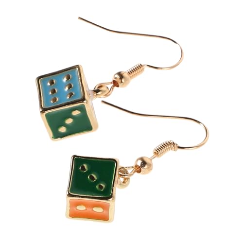 Veemoon Kreative 3d Würfel Ohrringe Für Frauen Farbenfrohe Legierte Statement Ohrhänger Einzigartiges Design Für Urlaub Und Cosplay Leicht Und Langlebig Modischer Schmuck Für Partys von Veemoon