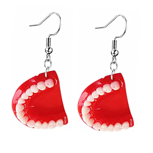 Veemoon 1 Paar Zahnersatzschmuck 3D Form Ohrhänger Modischer Ohrschmuck Halloween 3D Zahnform Ohrhänger Modeschmuck Lustiger Ohrring Kreativer Ohrhänger Harz Veemoon 1 Paar Zahnersatzschmuck 3D Form Ohrhänger Modischer Ohrschmuck Halloween 3D Zahnform Ohrhänger Modeschmuck Lustiger Ohrring Kreativer Ohrhänger Harz von Veemoon