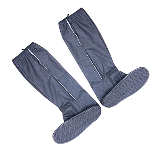 Veemoon 1 Paar wasserdichte Regenstiefel Arbeiten regenfeste Überschuhe Regenschutz für Schuhe Wasserdichtung lang überschuht Männer wasserdicht Schuhschutzhüllen Gummi von Veemoon