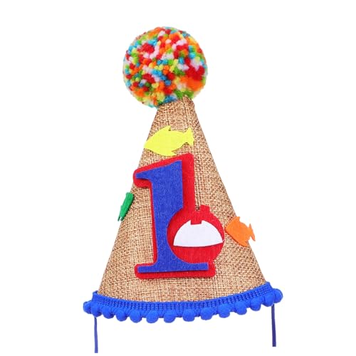 Veemoon Jahr Geburtstagsfeier Hut Mit Pompons Für Jungen Und Mädchen Bequemer Elastischer Geburtstagshut Leichtem Material Für Erste Geburtstagsfeier Ihres Mädchen von Veemoon
