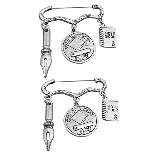 Veemoon 1 Satz Broschen Für Abschlussfeier Anstecknadel Für Absolventen Kleidung Accessoires Einfach Zu Befestigen Für Lehrkräfte Mitschüler 2 Stücke von Veemoon