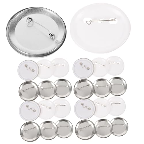 Veemoon 1 Satz DIY Button Making Leere Abzeichen mit Kunststoff Metallbasis für Kreative Bastelprojekte für Partys Hochzeiten von Veemoon