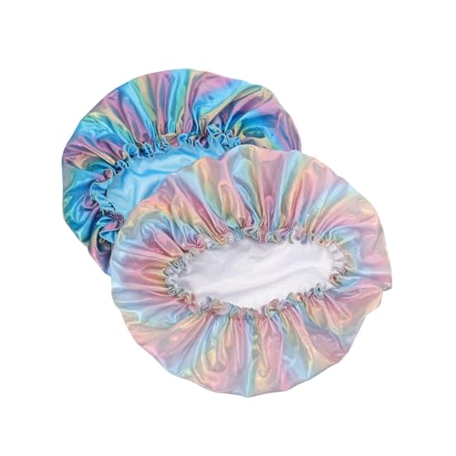 Veemoon 1 Satz Elastische Turbanhaube Für Damen Schlafhaube Der Haare Beim Schlafen Für Schönheitsroutine Sorgt Für Glätte Verhindert Frizz 2 Stücke von Veemoon