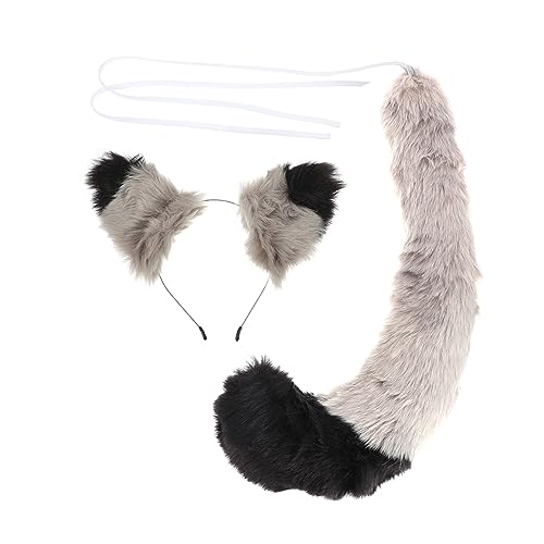 Veemoon 1 Satz Fuchsohr Stirnband Kostüm Fälschung Zubehör Tierohren Und - Cosplay-tierschwänze Tieres Ohrhaarband Party-requisite Plüsch von Veemoon