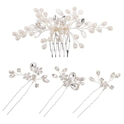 Veemoon 1satz Braut Haarschmuck Mit Haarnadeln Und Haarklammern Handgefertigte Chinesische Haarstäbe Für Hochzeiten Vintage Hochzeitsaccessoires Für Bräute von Veemoon