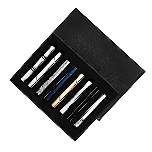 Veemoon 8stücke Krawattenklammer Für Herren Krawattenverschluss Lässiger Krawattenclip Modische Krawattenhalterung Anzugdekoration Robust Und Elegant Passend Für Krawattenstile von Veemoon