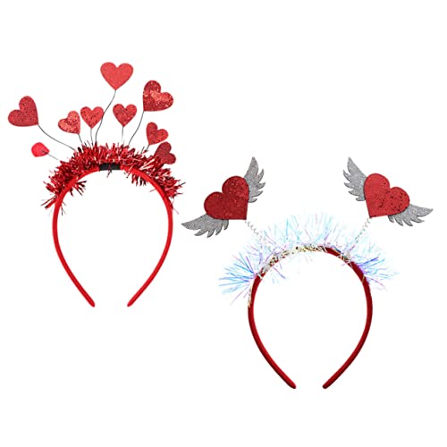 Veemoon 1 Satz Herz Haarreifen für Valentinstag Bunte Dekorative Haarschmuck für Partys Karneval und Besondere Anlässe Wiederverwendbare Haaraccessoires mit Kunstvollem Design von Veemoon