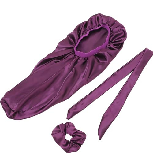Veemoon 1 Satz Langes Satin Schlafmütze Set Teiliges Set für Lockige Haare Weicher Haarwickel mit Breitem Gummiband Schutz für Damen Langlebig und Leicht zu Reinigen für Hause Veemoon 1 Satz Langes Satin Schlafmütze Set Teiliges Set für Lockige Haare Weicher Haarwickel mit Breitem Gummiband Schutz für Damen Langlebig und Leicht zu Reinigen für Hause von Veemoon
