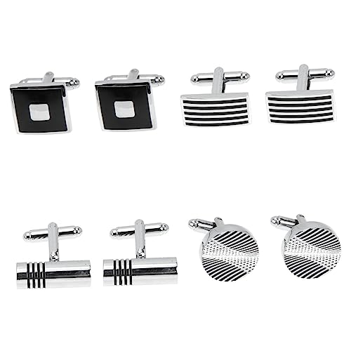Veemoon 4paare Manschettenknöpfe Für Herren Aus Messing Gefertigt Für Smokinghemden Und Anzüge Schmuckgeschenk Für Väter von Veemoon
