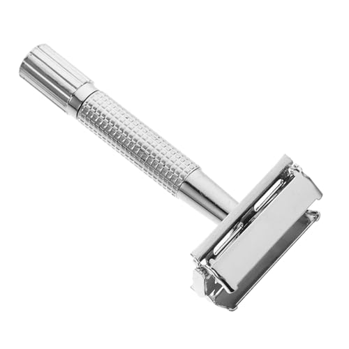 Veemoon 1 Satz Manuellem Bart Rasierer mit Wechselbaren Klingen Butterfly Öffnung Hautschonend und Präzise für Bartpflege und Haarschnitt von Veemoon