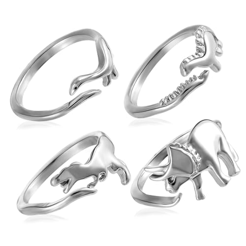 Veemoon 1 Satz Ringe Teiliges Verstellbares Offene Finger Ringe Für Jungen Einzigartige Persönlichkeit Für Besondere Anlässe 4 Stück Veemoon 1 Satz Ringe Teiliges Verstellbares Offene Finger Ringe Für Jungen Einzigartige Persönlichkeit Für Besondere Anlässe 4 Stück von Veemoon
