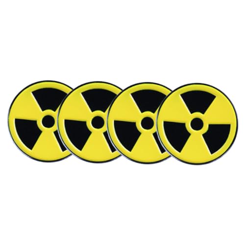 Veemoon 1 Satz Strahlungszeichen Brosche Brosche Für Damen Dekorative Dekoration Metall Kleidung Brosche Legierung 4 Stück von Veemoon