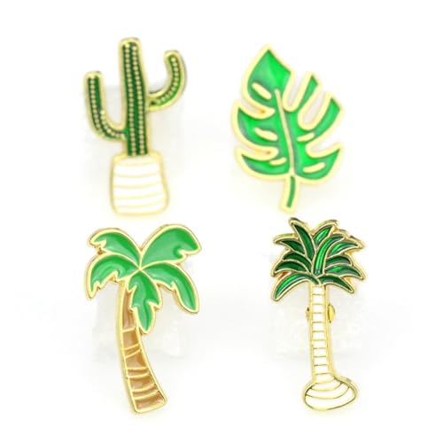 Veemoon Kokosnussbaumbrosche Aus Legierung Mit Cartoon Kaktus Und Pflanzenmotiven Brustnadel Als Schmuck Für Kleidung Pullover Und Taschen Broschen von Veemoon