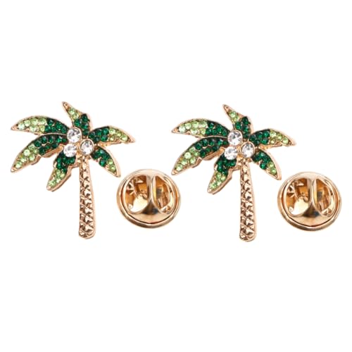 Veemoon 1 Satz Teiliges Kokosnussbaum Brosche Legierung Brustnadel Für Damen Vielseitig Einsetzbar Haarschmuck Handtaschen Accessoire Für Partys Hochzeiten 3 Stück von Veemoon