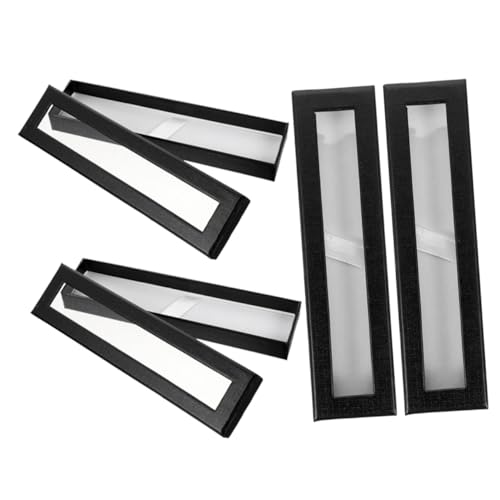 Veemoon 1 Satz Teiliges Papier Stiftebox Mit Transparentem Sichtfenster Verschleißfest Stabiler Pen Organizer Für Schüler Eleganter Schreibgerätehalter Praktische Aufbewahrungsbox 4 Stück von Veemoon