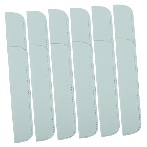 Veemoon 1 Satz Teiliges Pu Stiftetui Für Füllfederhalter Und Kugelschreiber Hochwertige Lederhülle Leicht Zu Lagern Für Erwachsene Farblich Abgestimmt Hellblau 12 Stück von Veemoon