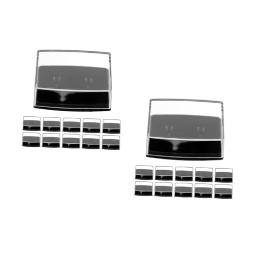 Veemoon 1 Satz Teiliges Schmuck Organizer Transparenter Kunststoff Langlebige Aufbewahrungsbox Für Manschettenknöpfe Tragbarer Ring Und Ohrringhalter Für Reisen Und Elegante 18 Stück von Veemoon