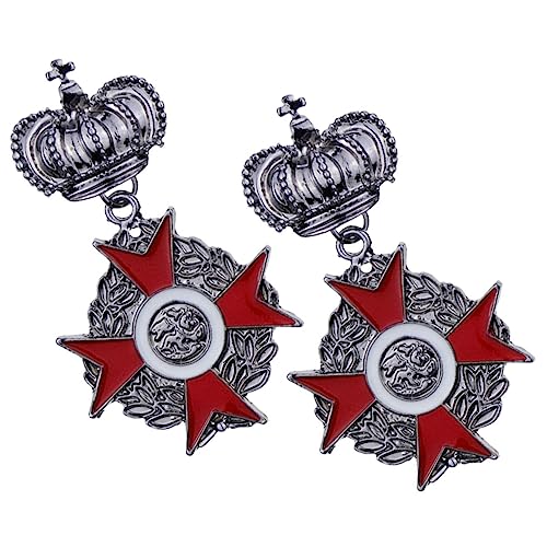 Veemoon Vintage Broschen Für Männer 2 Stücke Anstecknadeln Mit Krone Design Robuste Legierung Hochzeitsgeschenk Für Anzüge Herrenaccessoires Modeschmuck Für Kleider Und Hüte von Veemoon