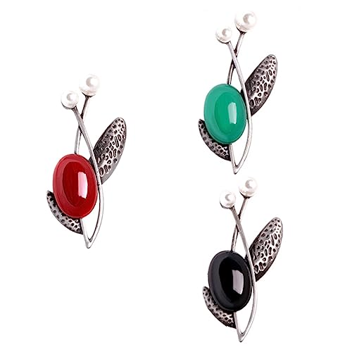 Veemoon 1 Satz Vintage Zweig Brosche Legierung Retro Corsage Anstecknadel Für Damen Für Kleidung Taschen Schals Kleider Besondere Anlässe 3 Stück von Veemoon