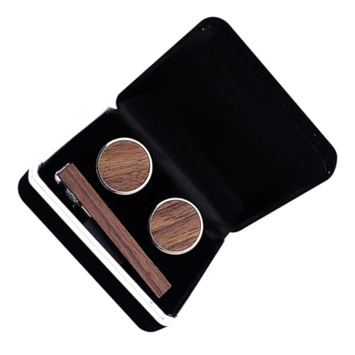 Veemoon 1 Set Manschettenknöpfe mit Krawattennadel Vintage für Männer alte Manschettenknöpfe brüder vaterschaftsgeschenk cuffups Kleiderverschlüsse Kleidungsdekor Legierung Brown von Veemoon
