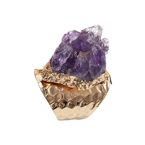 Veemoon 1 Stück Amethyst ring klobig Achatring Fingerring Achat-Schmuckringe verstellbare Schmuckringe Fingerdekor Modeschmuckringe einfacher Ring Handdekoration Violett Veemoon 1 Stück Amethyst ring klobig Achatring Fingerring Achat-Schmuckringe verstellbare Schmuckringe Fingerdekor Modeschmuckringe einfacher Ring Handdekoration Violett von Veemoon