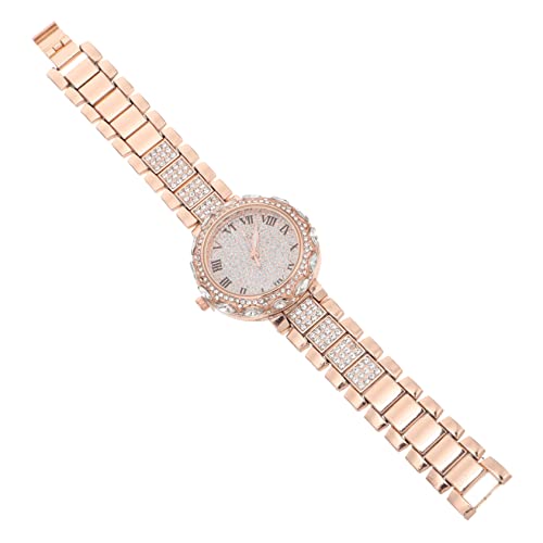 Veemoon Rhinestone Damen Armbanduhr Analoge Quarzuhr Mit Rosegoldenem Gehäuse Modisches Design Für Frauen Und Studentinnen Perfektes Für Freundinnen von Veemoon