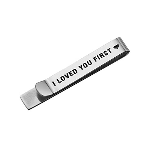 Veemoon 1 Stück Brautvater Krawattenklammer Titanstahl Personalisierte Krawattennadel für Hochzeiten Eleganter Clip für Anzüge Langlebig Einfach zu Verwenden Hochzeitsaccessoire für von Veemoon