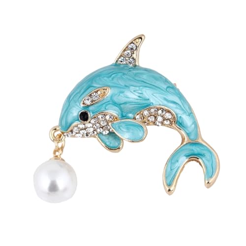 Veemoon 1 Stück Delphinperlenbrosche Delphin-brosche Aus Imitationsperlen Reversnadel Blau Hochzeiten Brosche Frauen Brosche Reize Brosche in Delfinform Strasssteine Blue Veemoon 1 Stück Delphinperlenbrosche Delphin-brosche Aus Imitationsperlen Reversnadel Blau Hochzeiten Brosche Frauen Brosche Reize Brosche in Delfinform Strasssteine Blue von Veemoon