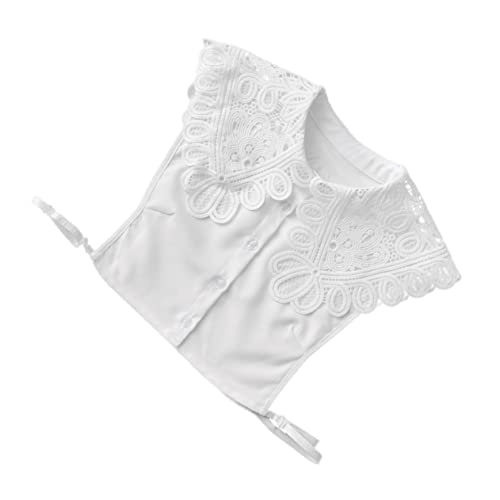 Veemoon 1 Stück Falscher Damen Chiffon Abnehmbarer Spitzenkragen Elegantes Dekorations Accessoire für Blusen Shirts Vielseitiger Fake Collar für Styles von Veemoon