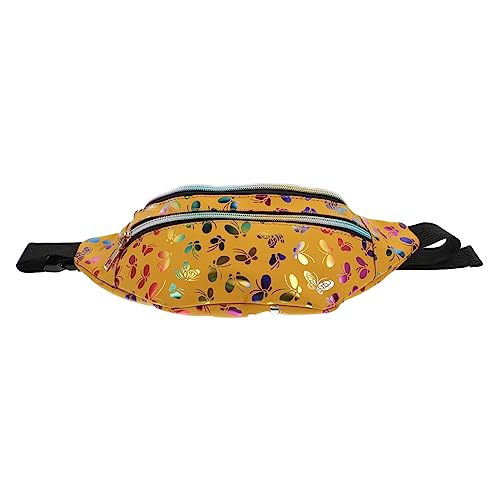 Veemoon 1 Stück Frauenmobiltasche für Frauen Bauchtasche Hüfte für Damen große Taille Damen umhängetaschen büchertasche School Bag Gürteltasche Mädchen modische Gürteltasche Stoff Yellow von Veemoon