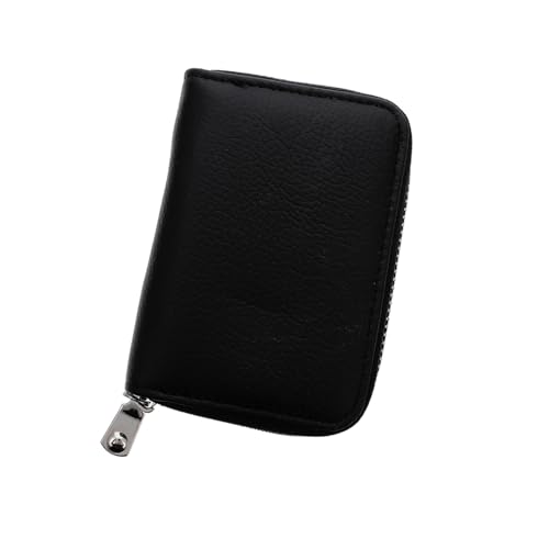 Veemoon 1 Stück Geldbörse Brieftasche für Kartenetuis Minimalistische Brieftasche kreditkartenhalter Credit Card Holder Mehrzweck-Münzzweck tragbare Kartentasche Echtes Leder Black von Veemoon