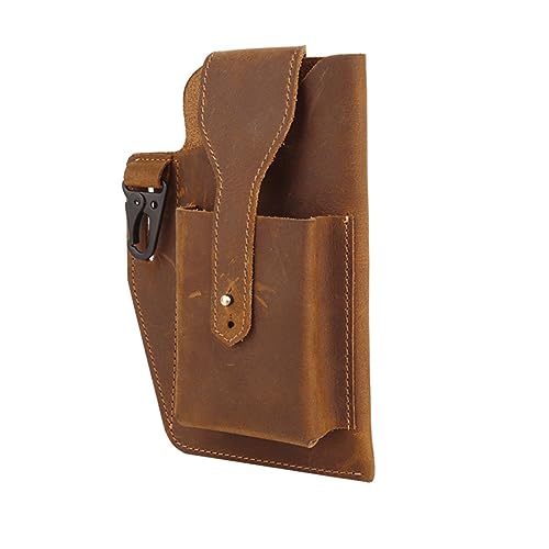 Veemoon 1stück Männer Cowhide Hüfttasche wasserdichte Tragbare Sport Bauchtasche Für Reisen Retro-Style Leicht Und Praktisch Für Handy Und Accessoires von Veemoon