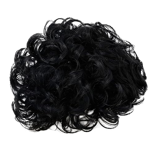 Veemoon 1 Stück Herren Perücke Kurz Lockig aus Hitzebeständigem Synthetikfaser Fluffige Frisur für Partys und Alltag Bequem und Atmungsaktiv Passt Meisten Erwachsenen von Veemoon