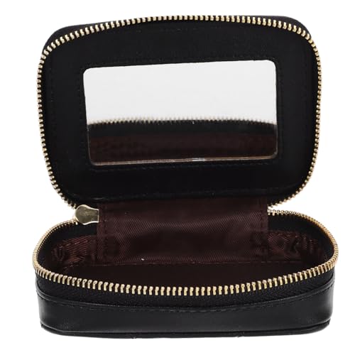Veemoon 1 Stück Kosmetiktasche mit Spiegel Lippenstift Aufbewahrung für Damen Kompakt und Tragbar für Reisen Geschäftsreisen und Hotels Lippenstift Pouch aus Hochwertigem Material von Veemoon