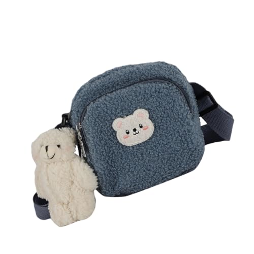 Veemoon Süße Umhängetasche Damen Lammfell Kleine Plüschbärtasche für Mädchen Schultergurt für Alltag und Reisen Veemoon Süße Umhängetasche Damen Lammfell Kleine Plüschbärtasche für Mädchen Schultergurt für Alltag und Reisen von Veemoon