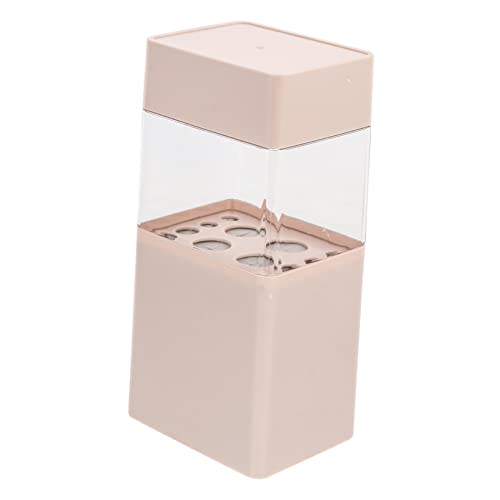 Veemoon 1 Stück Makeup Pinsel Aufbewahrungsbox mit Rutschfestem Deckel Staubschutz für Kosmetik Eyeliner Lippenstift Transparent für Schminktisch und Bad von Veemoon