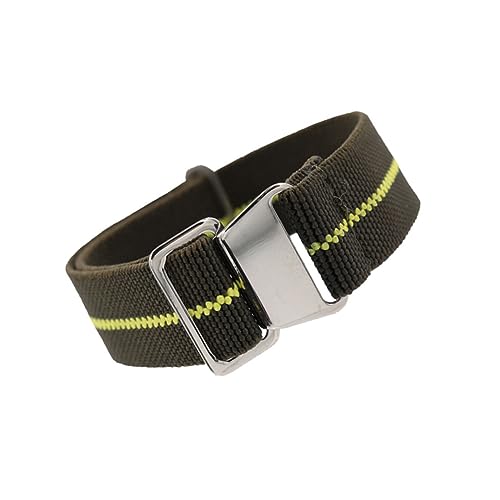 Veemoon 1 Stück Nylon Uhrenarmband Elastisches Sportarmband für Herren Damen Atmungsaktiv Verstellbar Schnelltrocknend Kompatibel mit Verschiedenen Uhrenmodellen Grün von Veemoon