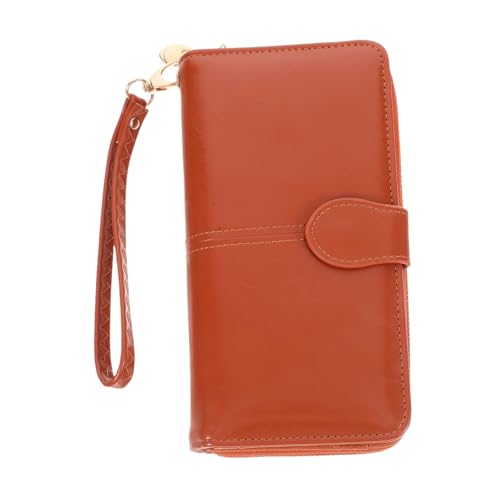 Veemoon 1 Stück Ölwachs -Leder -Brieftasche Dame Schulranzen Kupplung Münze Hochzeit Reißverschluss Brieftasche Frauen Geldbörsen Geldbeutel Mittel Pu-geldbörse Geldbörse Brieftasche von Veemoon