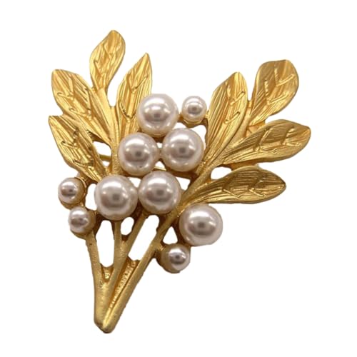 Veemoon 1 Stück Orchideen Brosche für Damen Klassische Anstecknadel mit Imitationsperlen für Partys zu Kleidern Schals von Veemoon