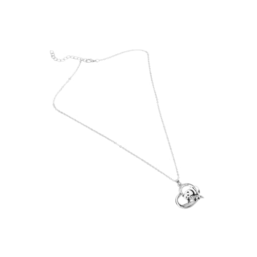Veemoon 1 Stück Panda Anhänger Halskette modische Halskette Eltern-Kind-Panda-Halskette Schlüsselbeinkette weibliche Halskette Halsschmuck Halskette Schmuck Legierung Silber von Veemoon