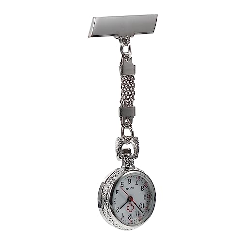 Veemoon 1 Stück Praktische Krankenschwester Taschenuhr Clip Uhr mit Großem Ziffernblatt Robuste Verschleißfeste Pflegeuhr für Krankenschwestern Ärzte für Examen Arbeitskleidung von Veemoon