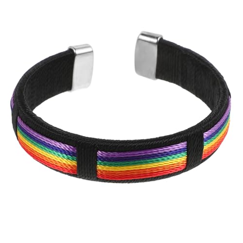 Veemoon Armbänder Für Damen Bunt Polyester Regenbogen-armreif Eleganter Damen-freundschaftsschmuck Für Mädchen von Veemoon