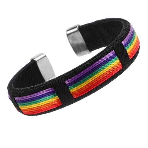 Veemoon 1 Stück Regenbogen-armband Für Perlen Kette Buntes Uhrenarmband Frauen Armband Hand-accessoire Exquisites Handaccessoire Zartes Regenbogenarmband Paar Armband Colorful Polyester von Veemoon