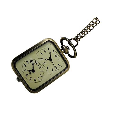Veemoon Retro Taschenuhr Mit Doppeltem Mechanismus Und Kette Vintage Halskette Für Damen Und Herren Stilvolle Zeitmesser Zum Tragen von Veemoon