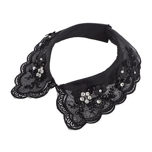 Veemoon Damen Bluse Retro Gefälschter Kragen Bestickt Abnehmbar Faux Kragen Für Hemden Pullover Westen von Veemoon