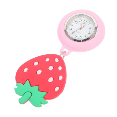 Veemoon 1 Stück Schwesterntisch Medical Watch taschenuhr Krankenschwester-Uhr Krankenschwester Uhr Retractable Uhr Karikatur Krankenschwester-Hängeuhr hängende Uhr Zinklegierung rot von Veemoon